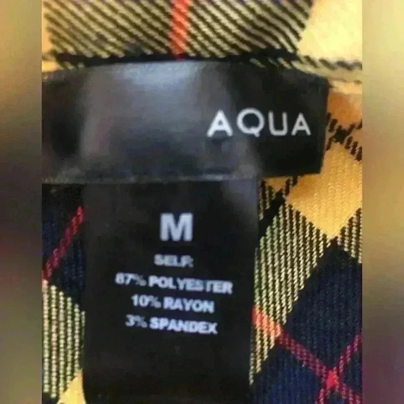 Black and Yellow Aqua Brand Plaid Drop Waist Flannel Dress - Picture 5 of 5